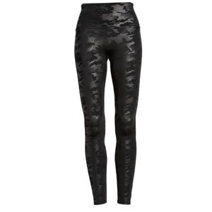 SPANX Camo Faux Leather Leggings